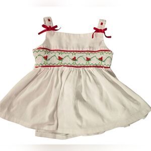 Girls vintage embroidered watermelon sun dress‎